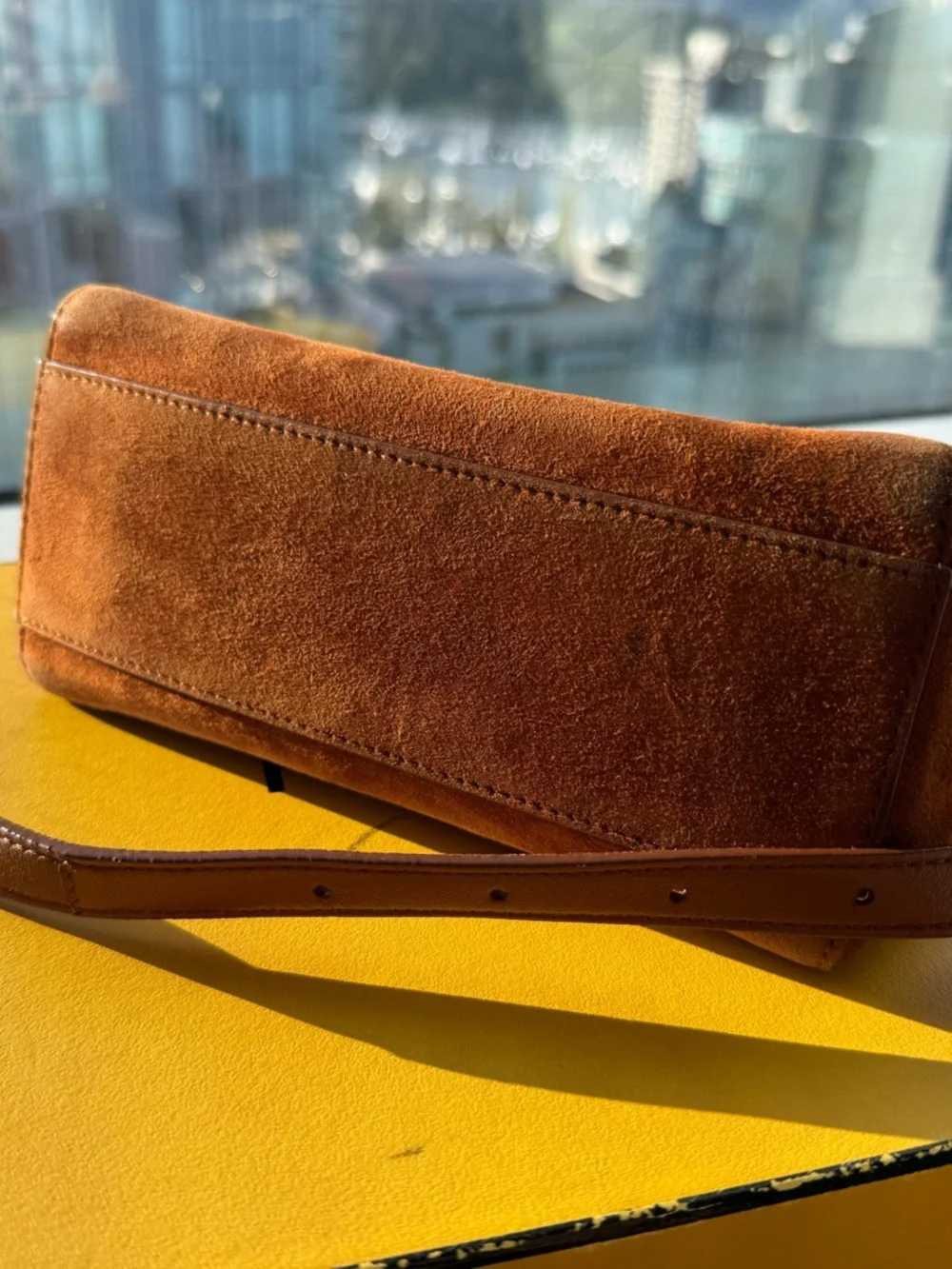 Authentic Fendi Peekaboo Suede Bag w Strap - Picture 7 of 11